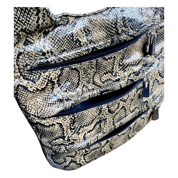 Vintage Liza Ganz Shoulder Crossbody Python Snakeskin Embossed Purse Handbag - Picture 3 of 16